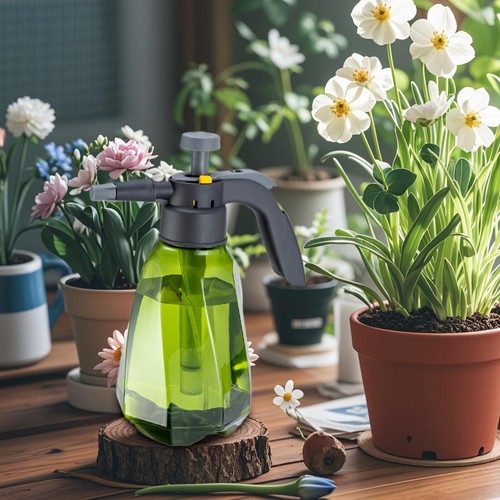 1.5L Watering Can Manual Air Pressure Bottle Large High Pressure Nozzle Garden - Picture 9 of 14