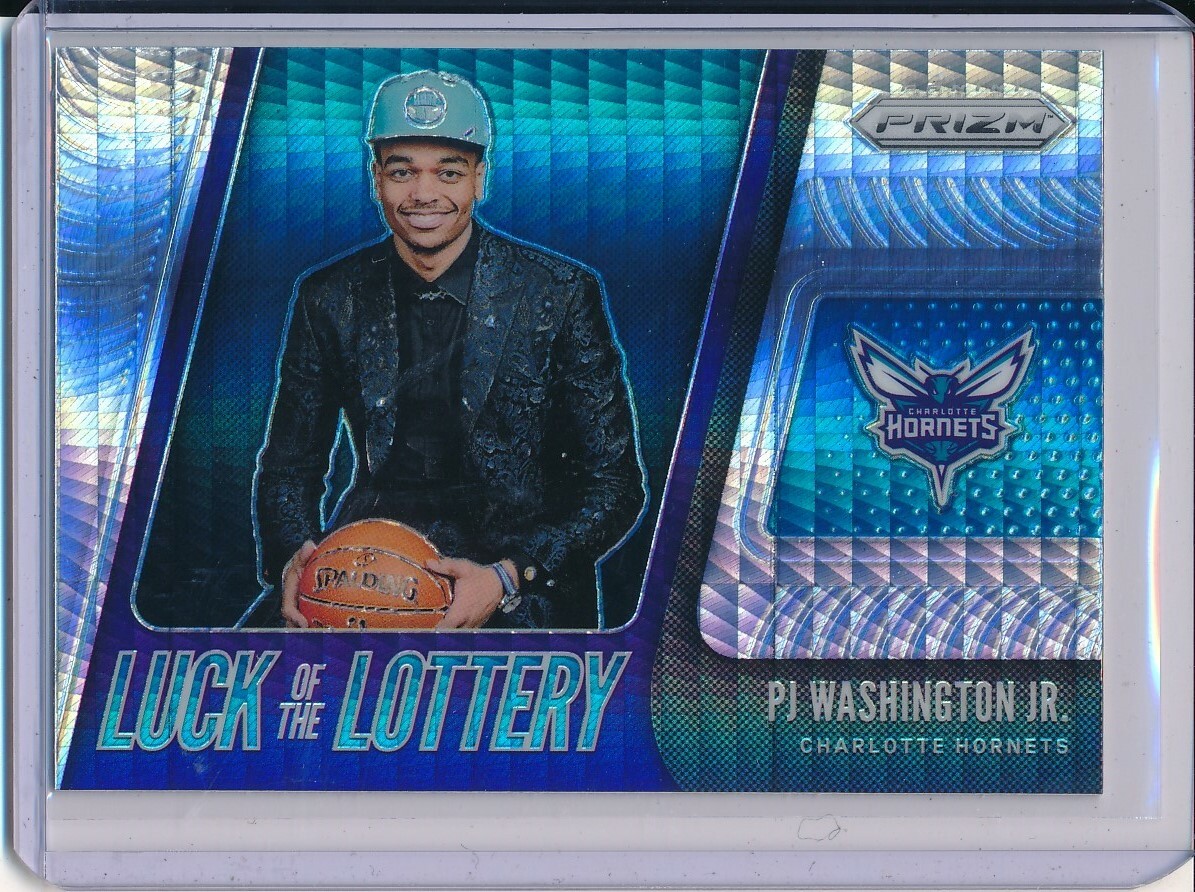 PJ WASHINGTON 2019-20 PANINI PRIZM LUCK OF THE LOTTERY HYPER PRIZMS RC #12