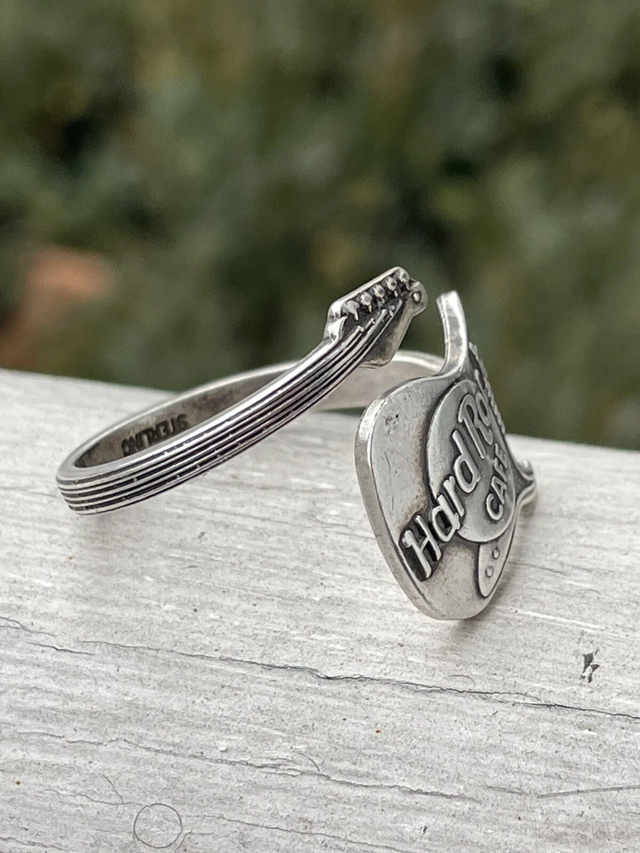 Vintage Hard Rock Cafe Guitar 925 Sterling Silver vintage band