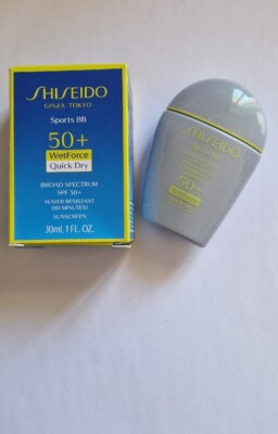 SHISEIDO Sports BB 50+ WetForce Quick Dry Sonnencreme wasserabweisend Schatten dunkel