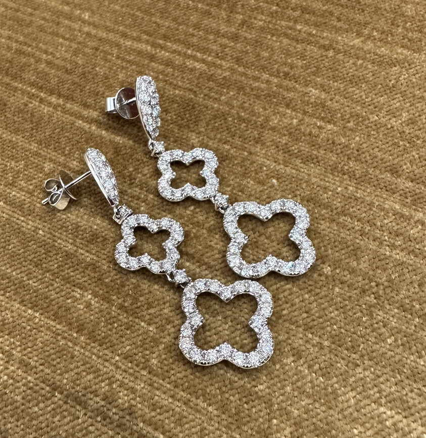 Cttw Diamond Meaning Cttw Meaning Diamond Clover Drop Earrings