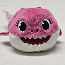 Pinkfong Mommy Shark Pink Mini 4 Inch Beanbag Plush Stuffed Animal Toy 