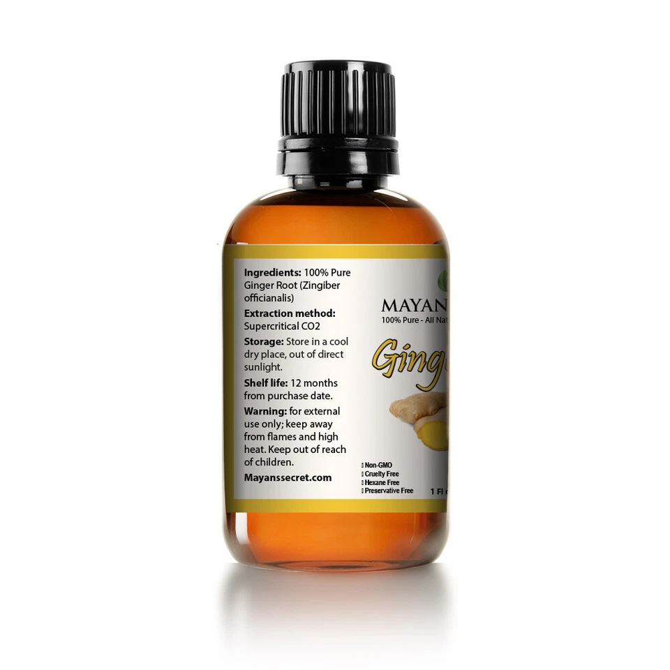 Aceite esencial de raíz de jengibre CO2 100 % puro, mejor grado terapéutico - 1 oz Foto 2 de 3