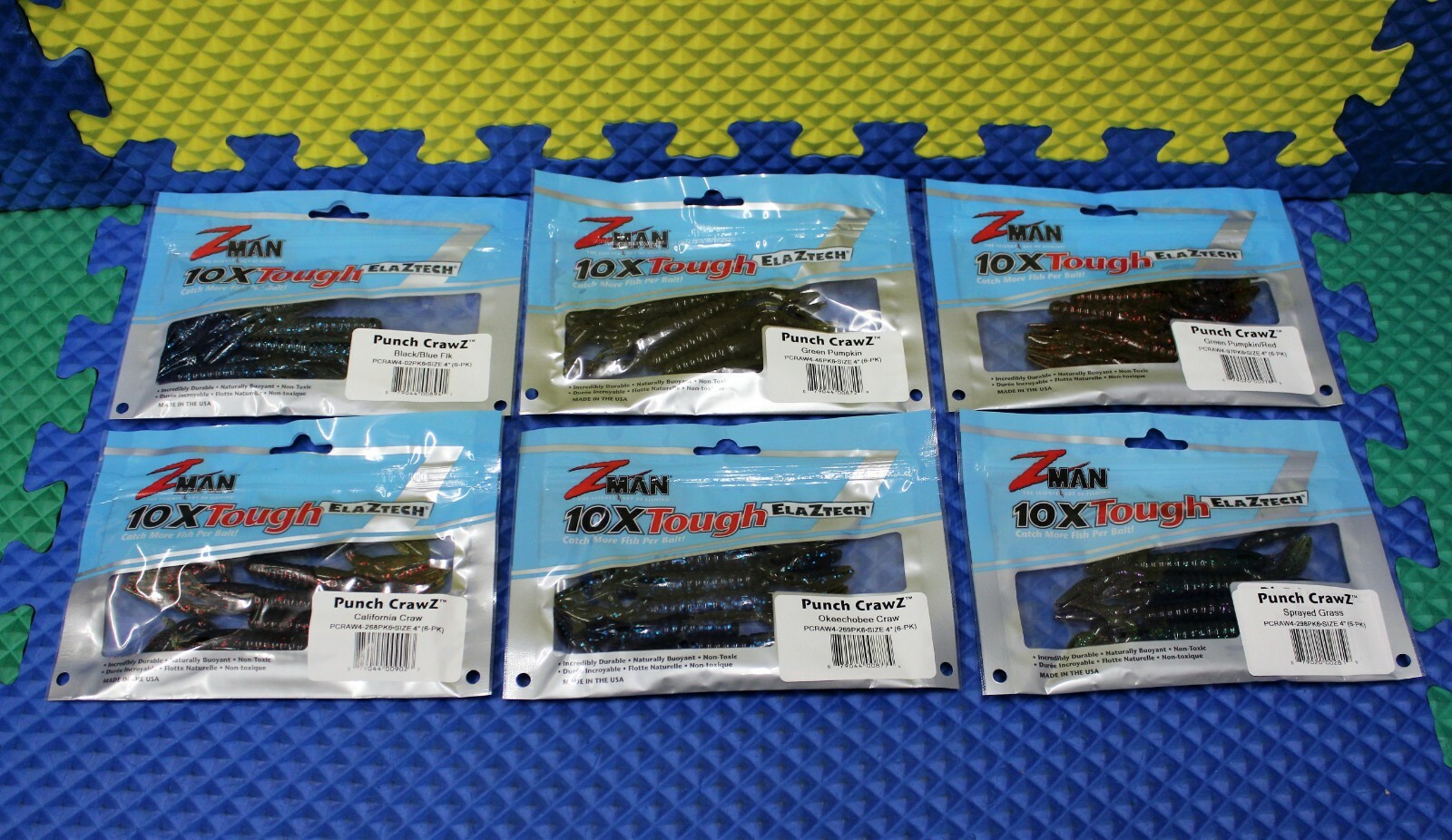 ZMAN 10XTough ELAZTECH Punch CrawZ 4" 6PK PCRAW4PK6 CHOOSE YOUR COLOR! eBay