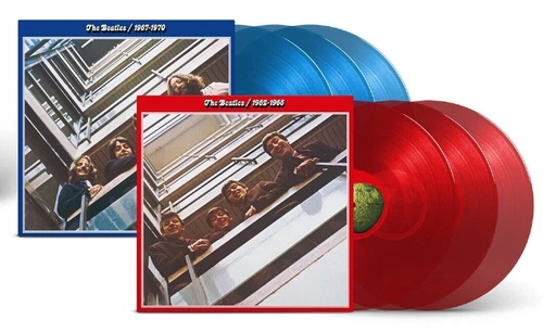 The Beatles Blue & Red Triple Coloured Vinyl LP's Half Speed Remasters 2023