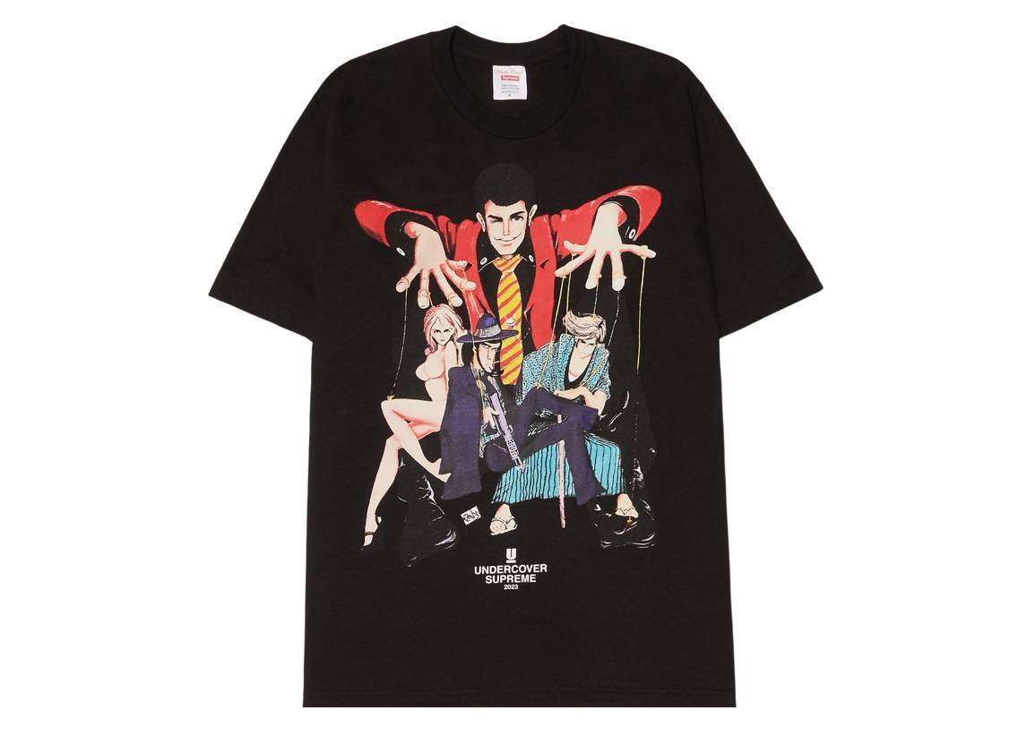 Supreme x Undercover Lupin the Third Tee White Black T Supreme x Undercover Lupin the Third Tee White Black T