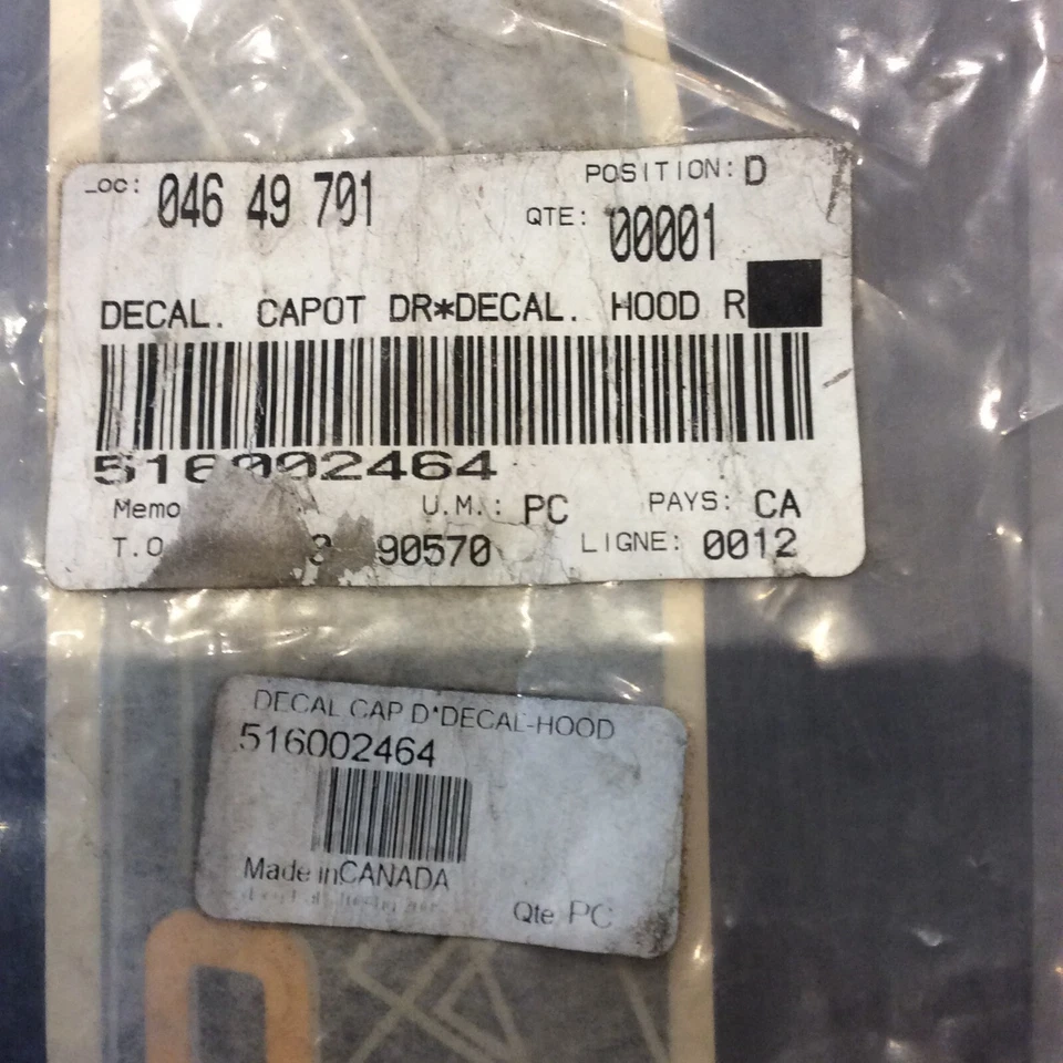 Par de calcomanías originales Ski-Doo MXZ 800HO 516002464 516002465 NUEVAS Foto 3 de 3