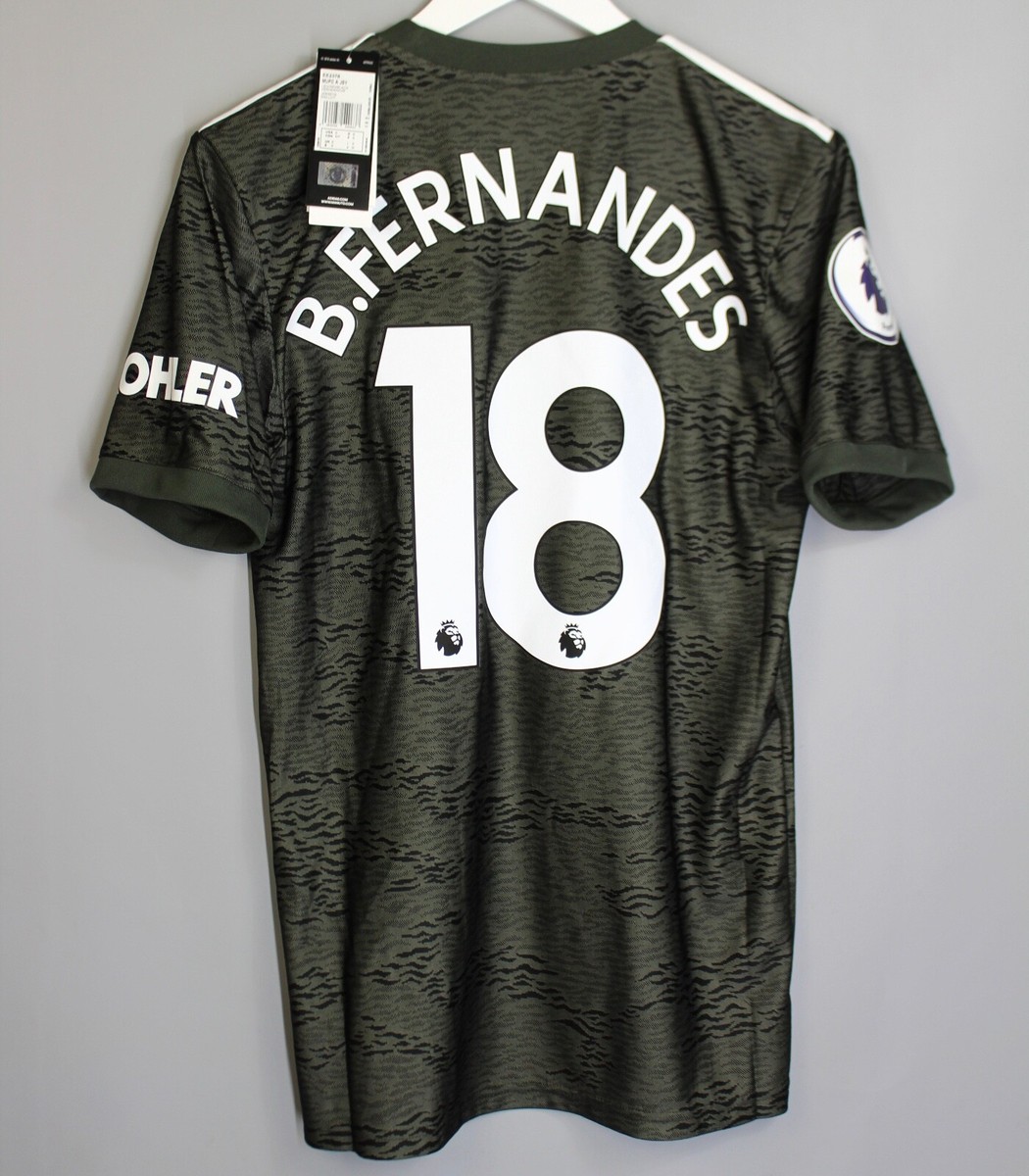 MANCHESTER UNITED 2020 2021 #18 B.FERNANDES AWAY SHIRT