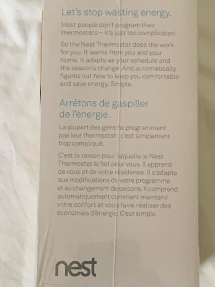 Google Nest Learning Thermostat 3rd Gen  T3007EF  **BRAND NEW IN SEALED BOX ** - Image 3 of 4