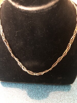 Vintage TRI Color  Sterling Silver  28  Twisted 18kt Gold Over Sterling. Vermeil
