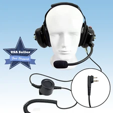 Two-Way Radio Behind The Head Noise Canceling Headset for Motorola Mag One BPR40
