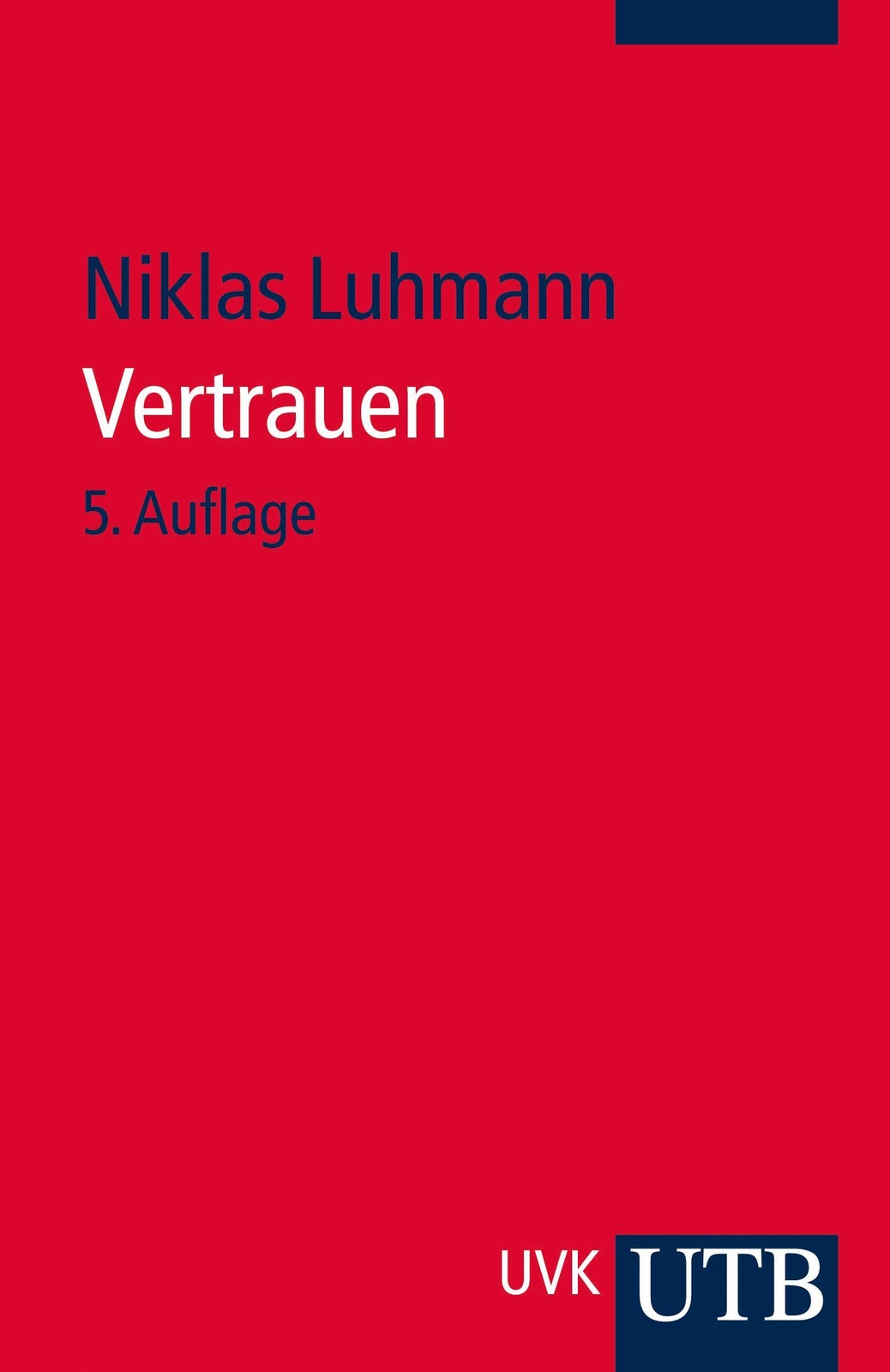 Thumbnail - Niklas Luhmann / Vertrauen / 9783825240042