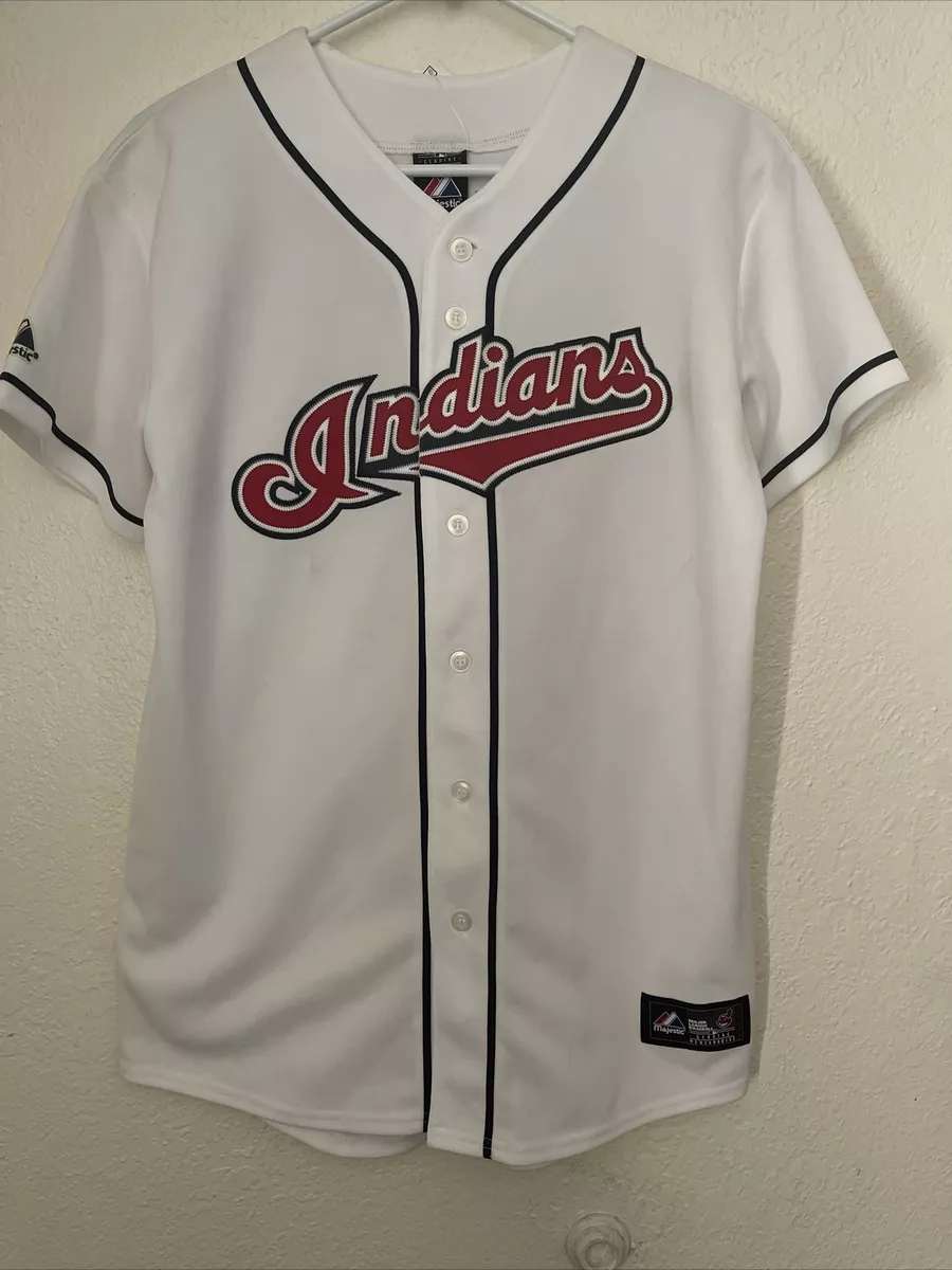 NWT Majestic Grady Sizemore Cleveland Indians Jersey Sz Youth XL White  Stitched