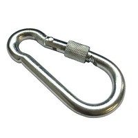 Karabiner Haken Karabinerhaken Schraubkarabiner 9X90Mm Stahl Verzinkt Sicherung