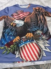 Adult Size M American Eagle Flag Graphic T-Shirt New