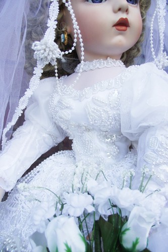 ANTICA RIPRODUZIONE BRU JNE 13 PORCELLANA VITTORIANA SPOSA PATRICIA BAMBOLA SENZA AMORE - Foto 8 di 12
