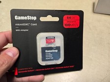 Lot of 2 Sealed GameStop 64GB U3 Micro SD Card with Adapter