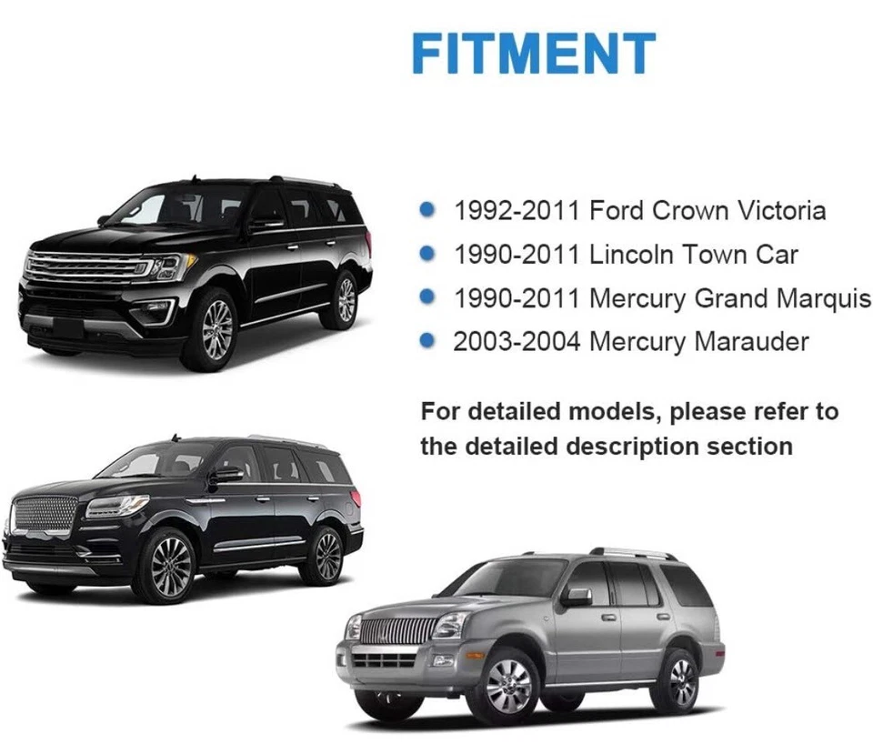 Rear Air Suspension Spring Shock Strut For Lincoln Town Car Ford Crown Victoria - Image 2 of 4