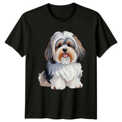 Süßes Aquarell Havapoo Hunderasse Haustier Portrait T-Shirt