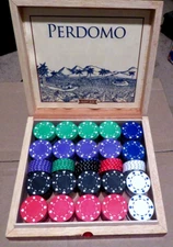 Poker Clay Chip Set, 320 11.5G 5 Color, Cigar Wood Box, 2 New Card Decks