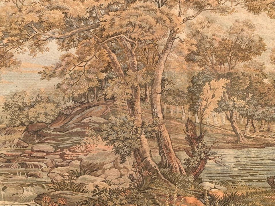 2x5 Vintage French Floral Tapestry Wall Hanging Colorful Traditional Goblins - Image 2 of 4