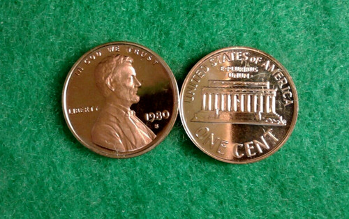 1980- S  Gem   PROOF  Lincoln Memorial  Cent  Great Coin