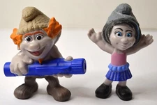 2013 MCDONALDS PEYO SMURFS HACKUS & VEXY ACTION FIGURES