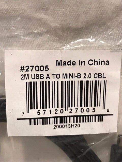 C2G 2M USB2.0 Type-A Male to Mini USB Type-B Male Cable - Black - NEW - Image 3 of 3