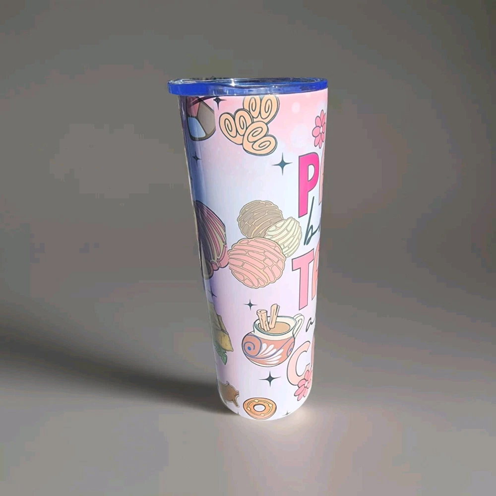 tumbler 20 oz Christmas  Pan Dulce,tamales, Cafesito