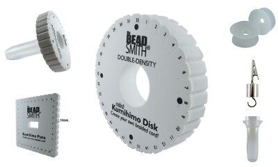 BeadSmith KUMIHIMO Foam Braiding Disk Plate Macrame Loom * Bobbins * Kumi Weight