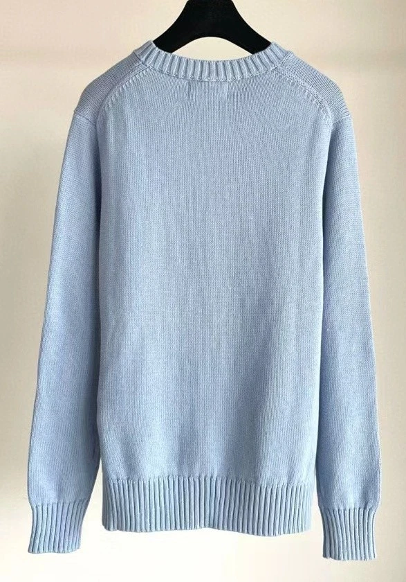 Polo Bear Suéter Cuello Redondo Azul Ralph Lauren Oso Motivo Algodón Jersey Talla L Foto 2 de 4