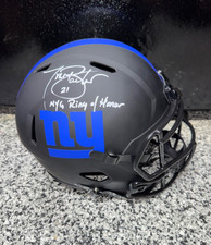 TIKI BARBER signed auto NEW YORK GIANTS Full Size Rep Helmet w/ COA BECKETT