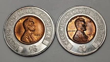 1959 & 1960-D Encased Cent Keep Me & Never Go Broke Darvin France Evansville IND
