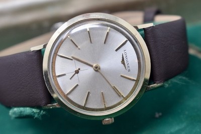 Vintage '60s Longines Mens GF Wristwatch w/ Orig. Box Des Moines P.O. cal 23z