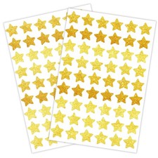 1620 Holographic Foil Small Gold Star Stickers for Kids Reward, Small,
