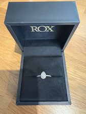 0.31ct Pear Cut Diamond Halo Ring Platinum 950 Brilliant Cut Diamonds Box