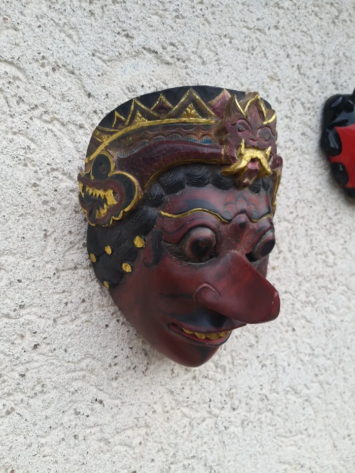 Ancien masque de théâtre Japonais JAPON ? époque ? N° 2 - Photo 3/4