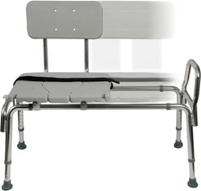 Adjustable Seat Height Tub Transfer Bench and Shower Chair Transfer Bench 400lb