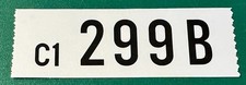 1970 Boss 302 - Engine Code 299b - Vinyl Sticker Decal - Ford Mustang