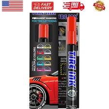 Color Tire Paint Pen - Waterproof Permanent Paint pens for Car Wheels Letteri...