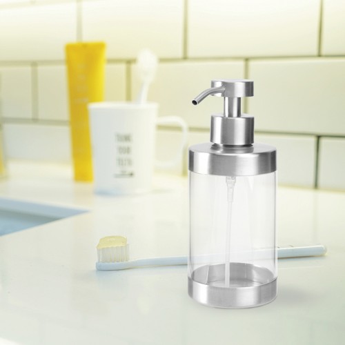304 Stainless Steel Soap Dispenser Acrylic Foaming Hand Bottles Liquid