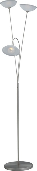 Stehlampe In Nickel H163Cm Standleuchte Stehleuchte Sparlampe Led-Lampe Innen-image