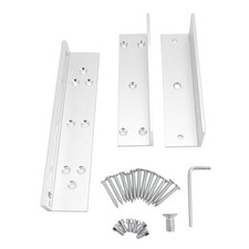 °Inward Door Z L Bracket 180KG Holding Force Aluminum Alloy Z L Holder Stand For