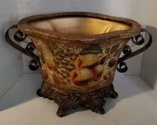 Old World Fruit  Vase. OH2041 Vintage Glamour Exquisite Piece. Highly...