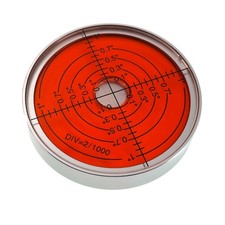 60mm High Precision Bubble Level, Round Aluminum Spirit Level with Red