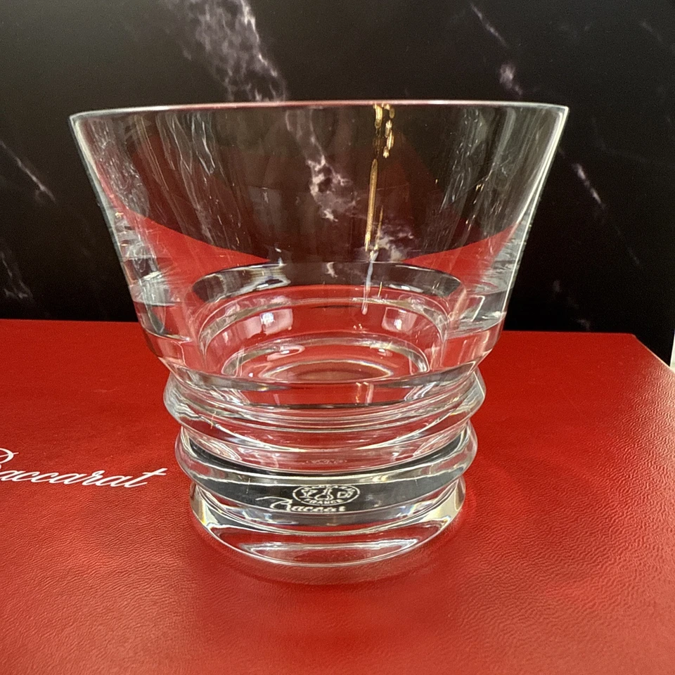 NEW Stunning BACCARAT Glass VEGA and ROSA Crystal DOUBLE OLD FASHION TUMBLERS - Image 4 of 4