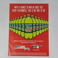 Mountain Dew Xbox 360 No Time to Sip Print Ad/Poster Promo Art