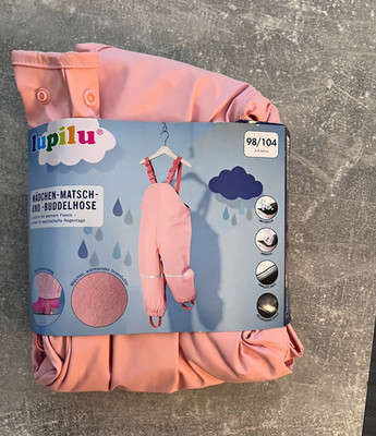 Lupilu Unisex Kinder Regenhose wasserdicht Rosa Gr. 98/104 Herbst/Winter