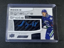 ADAM GAUDETTE 2018-19 UD ENGRAINED ROOKIE SIGNATURE SHOTS /249 #RSS-AG