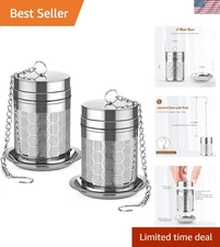 Rust-Free Stainless Steel Tea Infusers – 2 Pack for Easy, Flavorful Tea Brewing